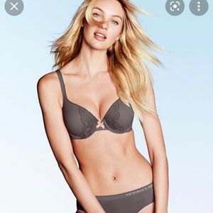 Victoria’s Secret body by Victoria perfect shape light push-up bra in grey 32DD